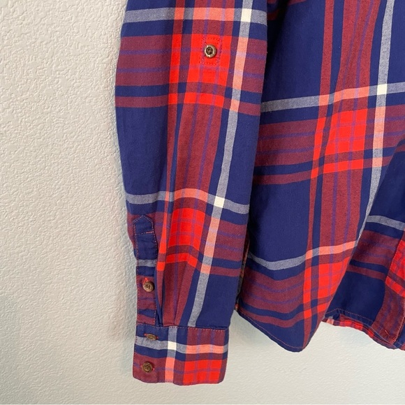 The North Face Red and Blue Plaid Button Down Shirt - Picture 4 of 6